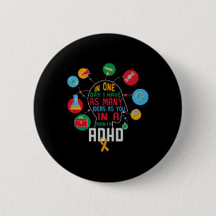 I Have Many Ideas Adhd Awareness Comfort Colours A 6 Cm Round Badge