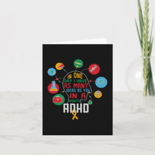 I Have Many Ideas Adhd Awareness Comfort Colours A Card