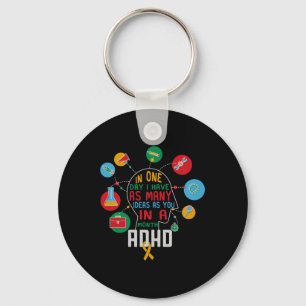 I Have Many Ideas Adhd Awareness Comfort Colours A Key Ring