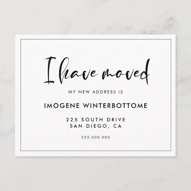 I have moved Modern trendy typography announcement (Front)