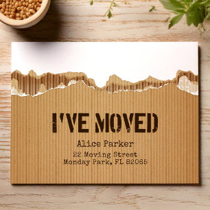 I have moved new address moving announcement card