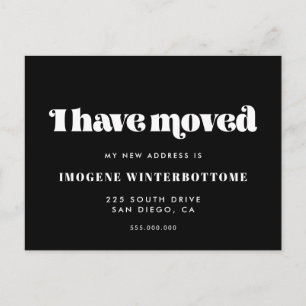 I have moved Vintage moving announcement Postcard