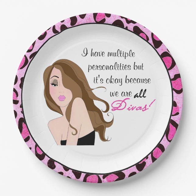 "I have multiple personalities but it's okay..." Paper Plate (Front)