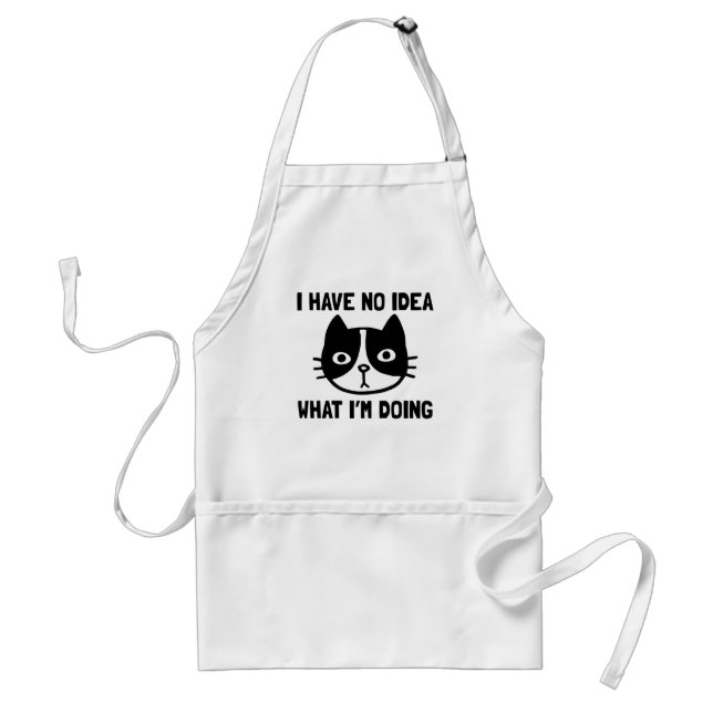 I Have No Idea What I'm Doing Cat Standard Apron (Front)