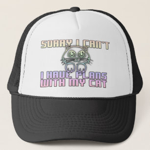 I have planes with my cat trucker hat
