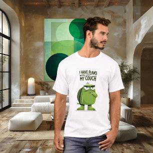 I Have Plans With My Couch Funny Turtle Character T-Shirt