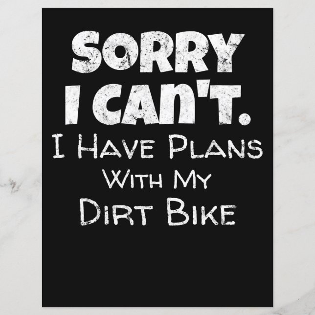 I Have Plans With My Dirt Bike Gift (Front)