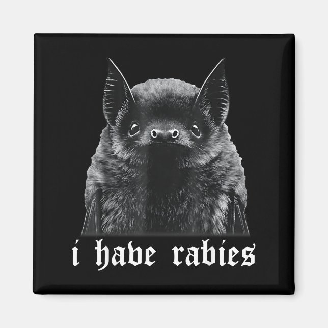 I Have Rabies Bat Vintage Cute Bat  Magnet (Front)