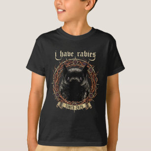 I Have Rabies Gothic Bat Dark Humor Shirt Mens Wom