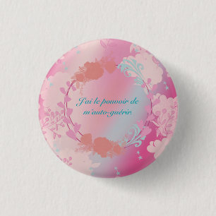 I have the power to heal myself 3 cm round badge