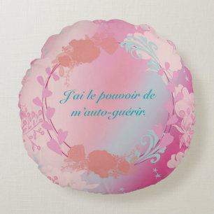 I have the power to heal myself round cushion