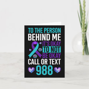 I Have Time To Listen Suicide Prevention Awareness Card