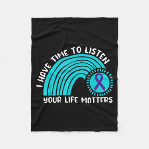 I Have Time To Listen Your Life S  Fleece Blanket