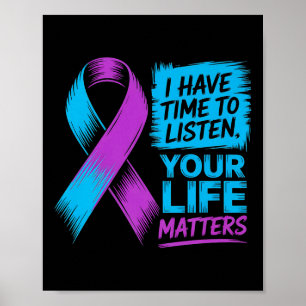 I Have Time To Listen Your Life S Suicide Preventi Poster