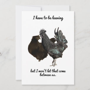 I have to be leaving card