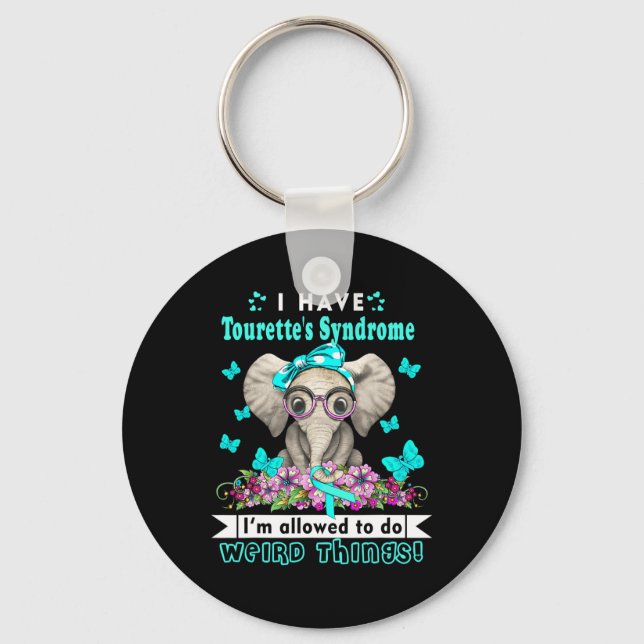 I Have Tourettes Syndrome Awareness  Key Ring (Front)