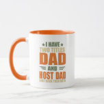 I have two titles best host dad fathers day ideas mug<br><div class="desc">"I have two titles, Dad and Host Dad" is an original and funny graphic design for fathers with awesome typography font lettering. It is a great gift idea for men, husbands, and grandpas, who will love this one-of-a-kind artwork—the best present for your wardrobe collection. If you like what you see,...</div>
