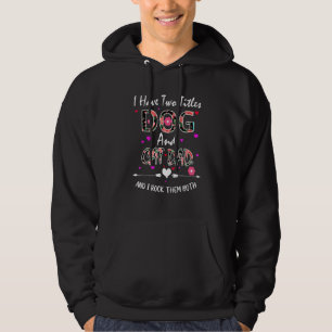 I Have Two Titles Dog And Cat Dad Floral Happy Fat Hoodie