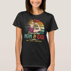 I Have Two Titles Mum And Gigi Women Leopard Vinta T-Shirt