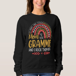 I Have Two Titles Mum And Grammie Pink Leopard Rai Sweatshirt