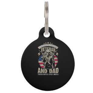 i have two titles veteran and dad and i rock them  pet tag