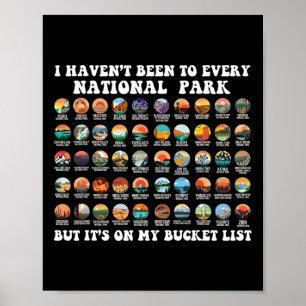 I Haven't Been To Every National Park Checklist 1 Poster