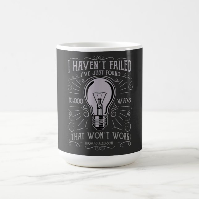I haven't Failed Electrician Thomas Edison mens Coffee Mug (Center)