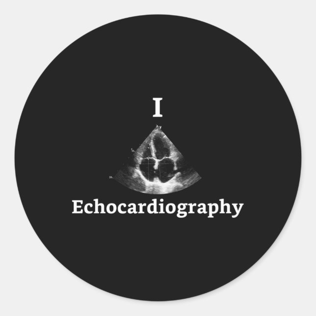 I He Echocardiography Echocardiography Tech Classic Round Sticker (Front)