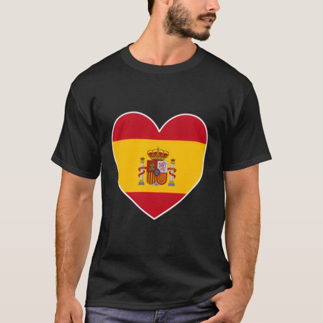 I He Spain Fun Spanish Flag He T-Shirt (Front)
