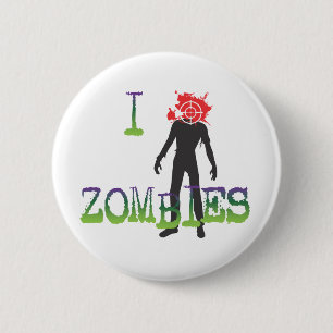 I Headshot Zombies 6 Cm Round Badge
