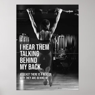 I Hear Them Talking Behind My Back - Fitness Poster