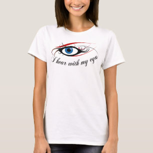 "I hear with my eyes" Ladies Spaghetti Top #3