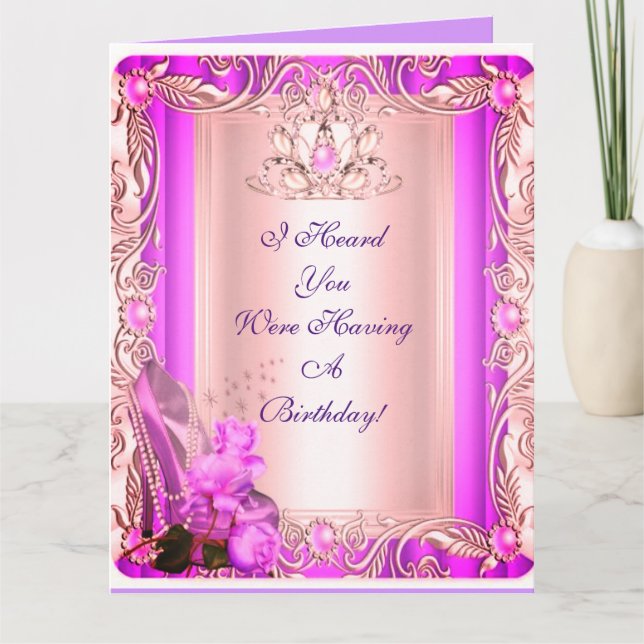 I Heard  You We're Having a Birthday card (Front)