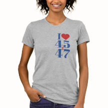 I Heart 45 & 47 Asymmetric T-Shirt