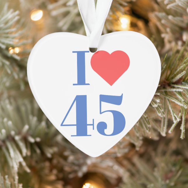 I Heart 45 Ornament (Tree)