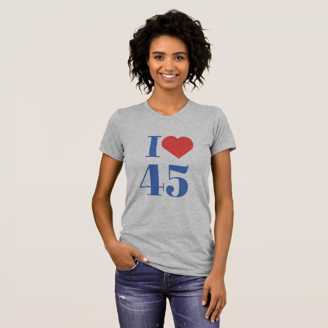 I Heart 45 T-Shirt (Front Full)