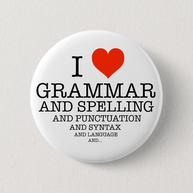 I Heart 6 Cm Round Badge (Front)