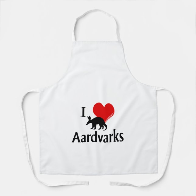 I Heart Aardvarks Apron (Front)