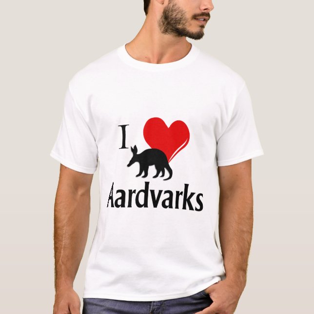 I Heart Aardvarks T-Shirt (Front)