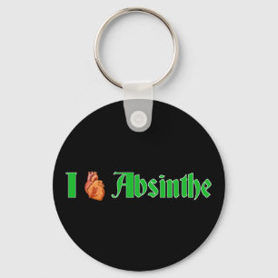 I heart Absinthe  Key Ring