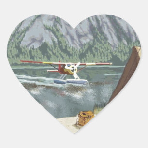 I Heart Alaska Heart Sticker