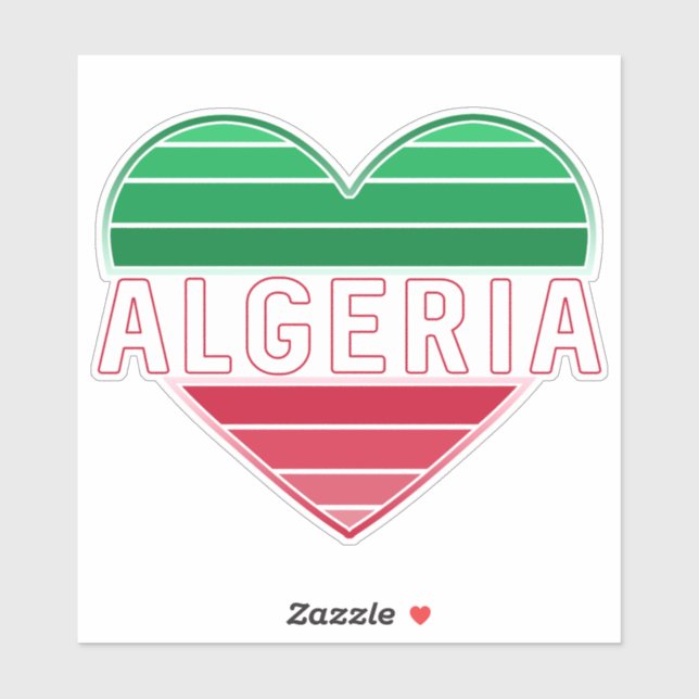 I Heart Algeria, Algerian Flag Colours (Sheet)