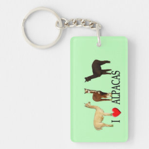 I Heart Alpaca Key Ring