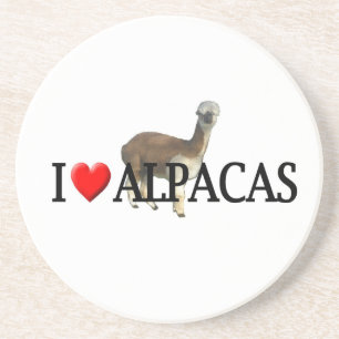 I heart alpacas coaster