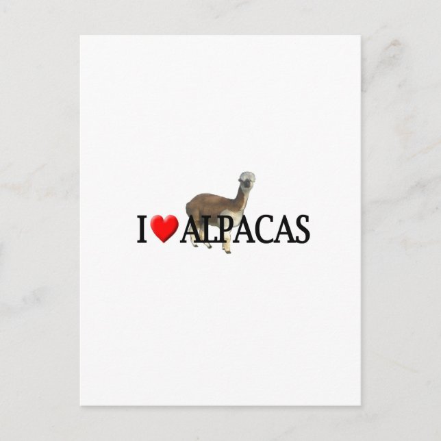 I "heart" alpacas postcard (Front)