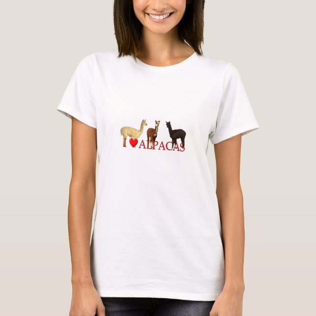I "Heart" Alpacas T-Shirt (Front)