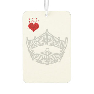 I Heart American Pageant Iconic Crown  Car Air Freshener