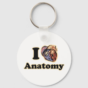 I heart Anatomy Science Super Geek Key Ring