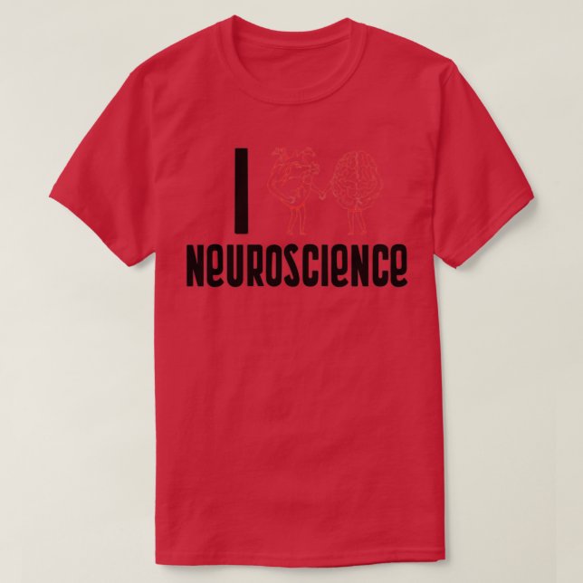 I heart and brain neuroscience T-Shirt (Design Front)