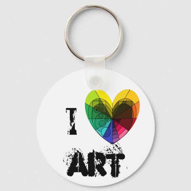 "I [heart] Art" keychain (Front)